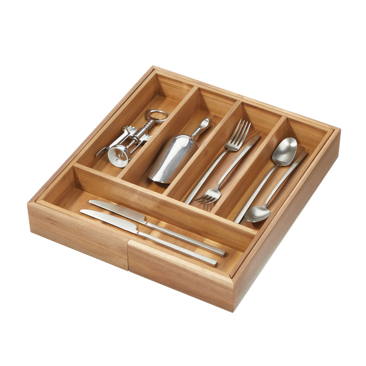 iDesign – Acacia pull-out drawer organizer – 40274 – detail view 6
