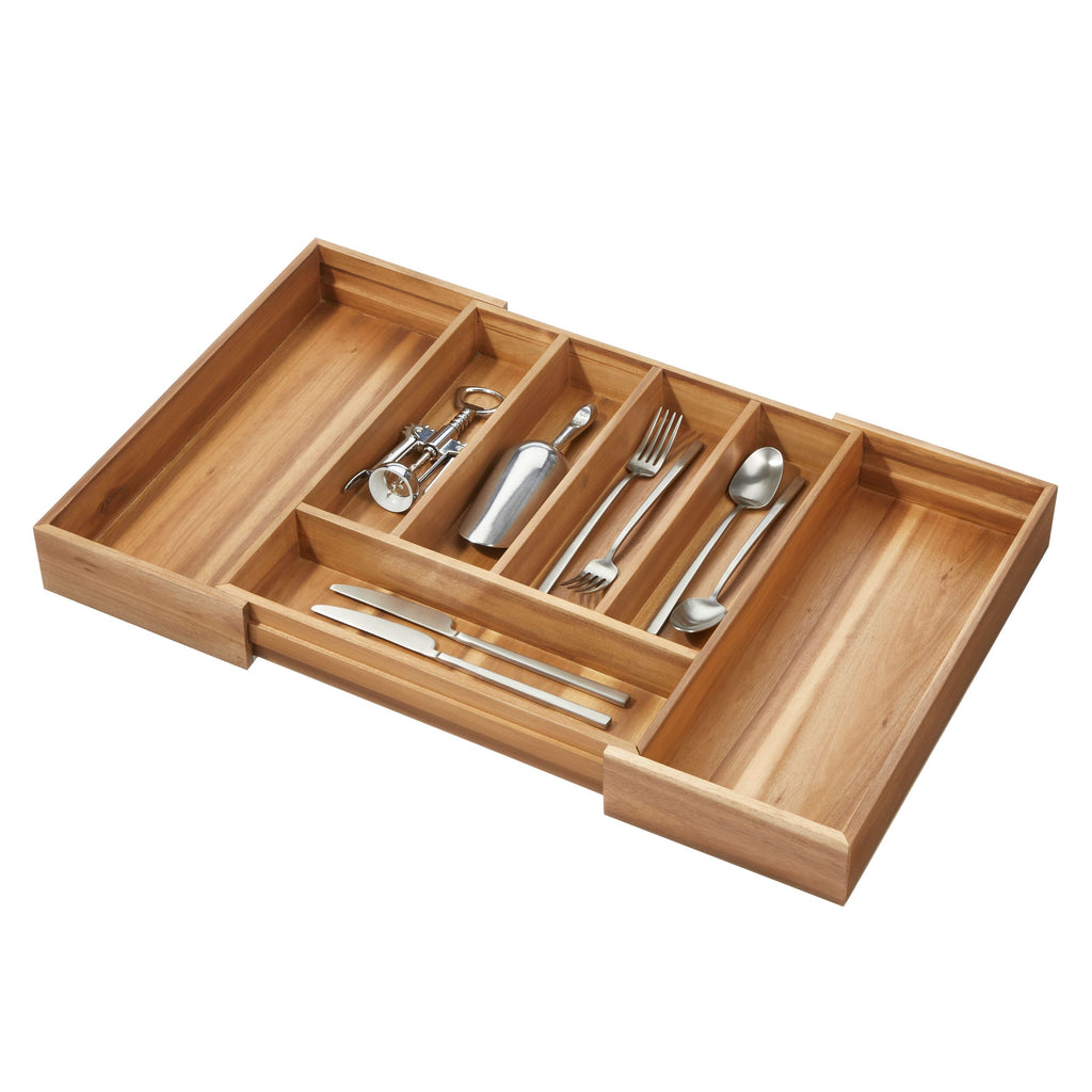 iDesign – Acacia pull-out drawer organizer – 40274 – detail view 7