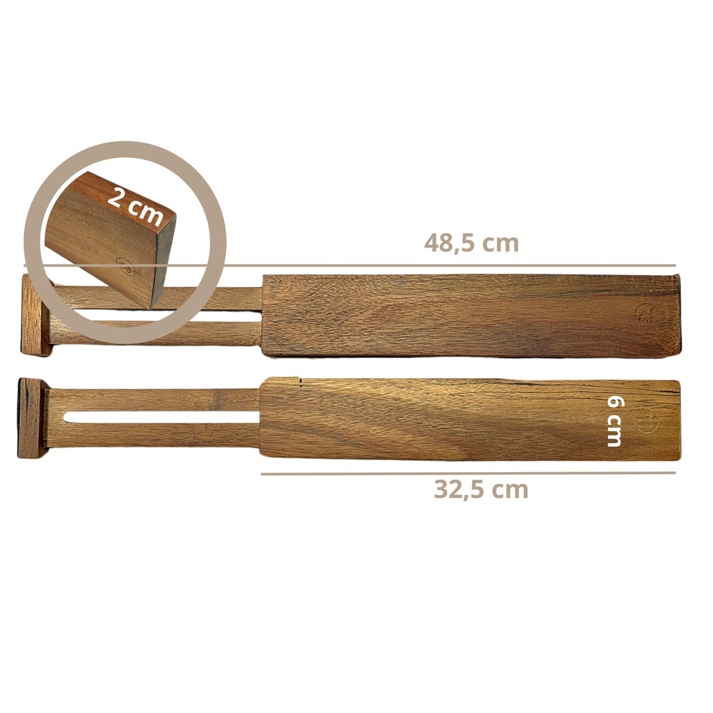 Tidies – Drawer divider acacia low/short – N50 – detail view 2