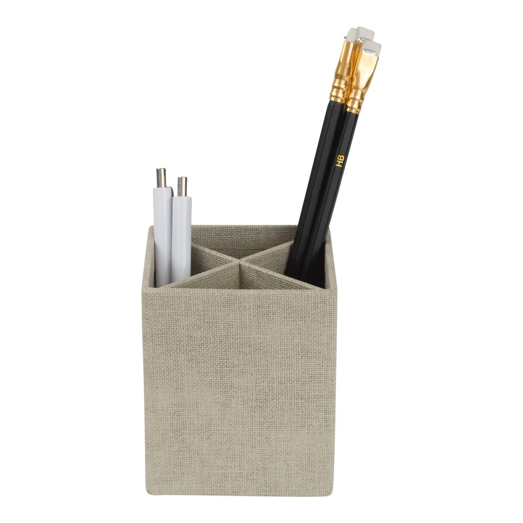 Bigso Box of Sweden – PENNY – holder for pencils – linen – detail view 3