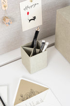 Bigso Box of Sweden – PENNY – holder for pencils – linen – detail view 5