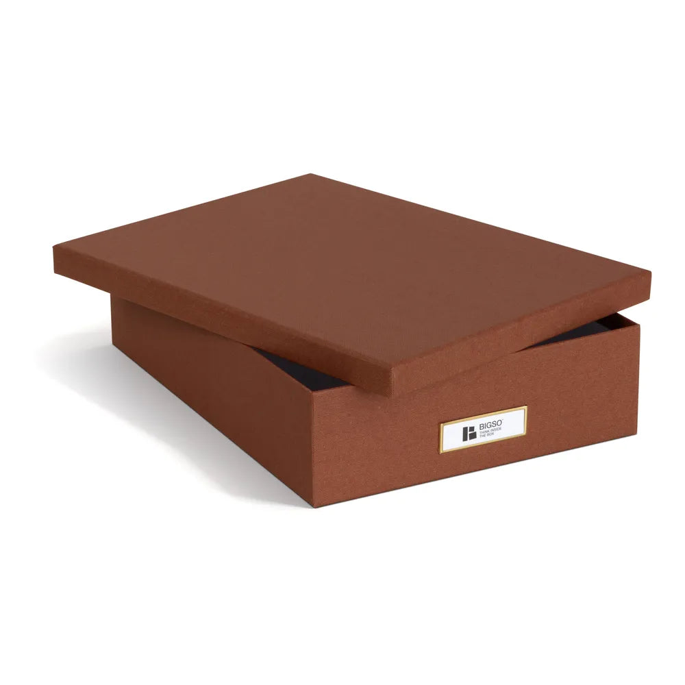 Bigso Box of Sweden – OSKAR – document box A4 – sienna – detail view 3