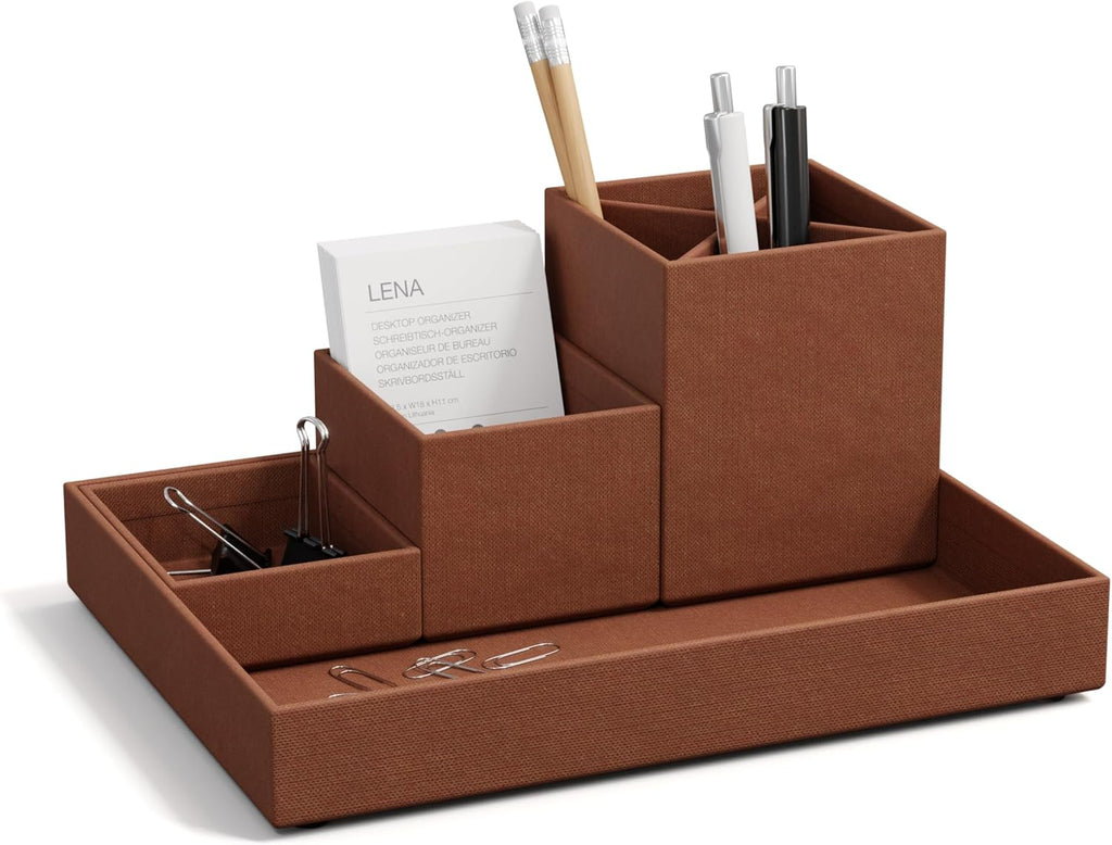 Bigso Box of Sweden – LENA – desk organizer – sienna – detail view 2