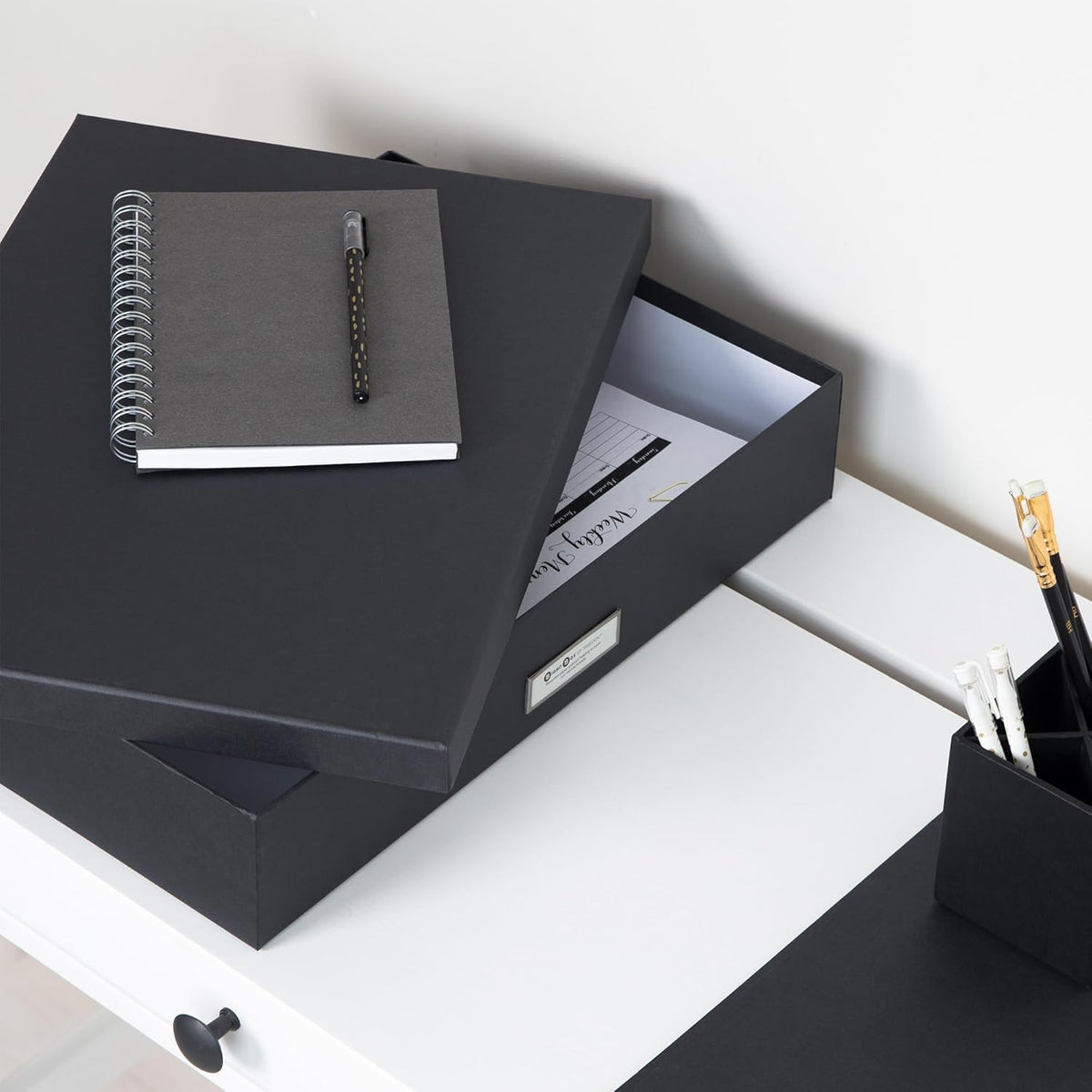 Bigso Box of Sweden – SVERKER – document box A3 – grey 456 – detail view 4