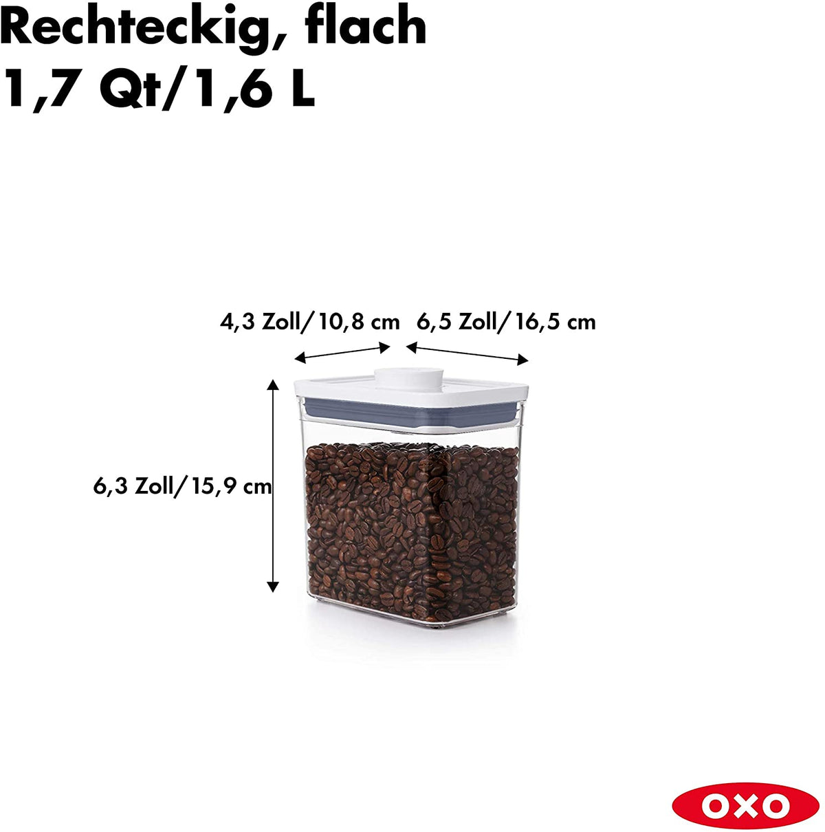 OXO – POP Good Grips Container 1.6 L – rectangle – airtight – detail view 2