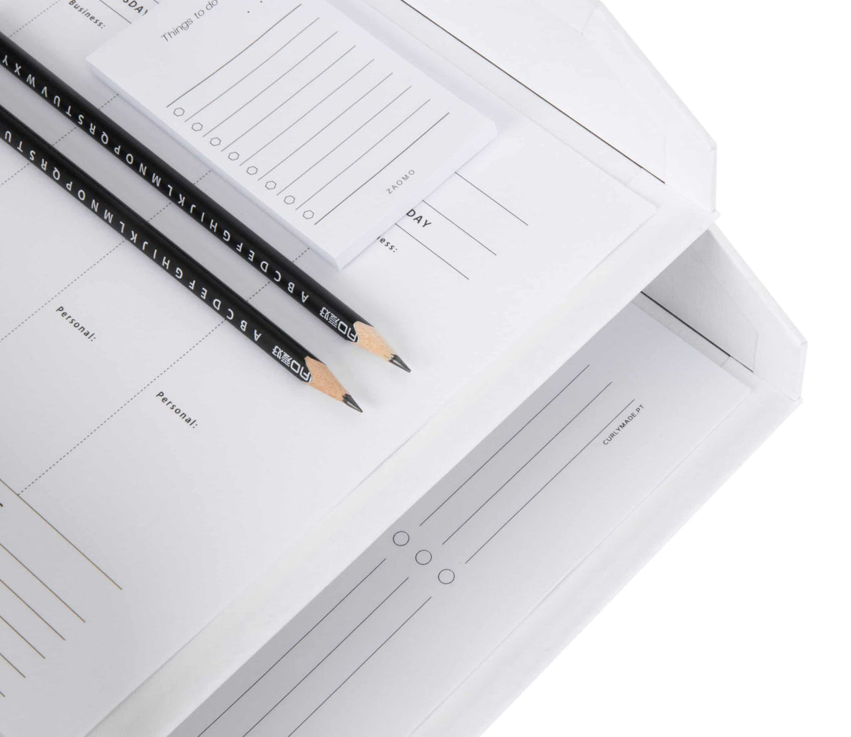 Bigso Box of Sweden – HAKAN – desktop document tray – white – detail view 5