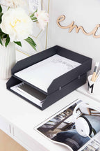 Bigso HAKAN Desktop Document Trays – Dark Grey – detail view 3