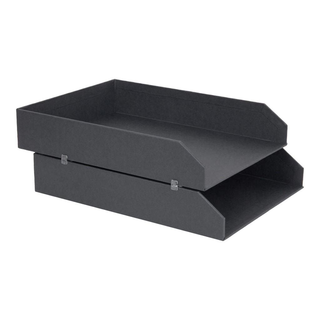 Bigso HAKAN Desktop Document Trays – Dark Grey – detail view 2