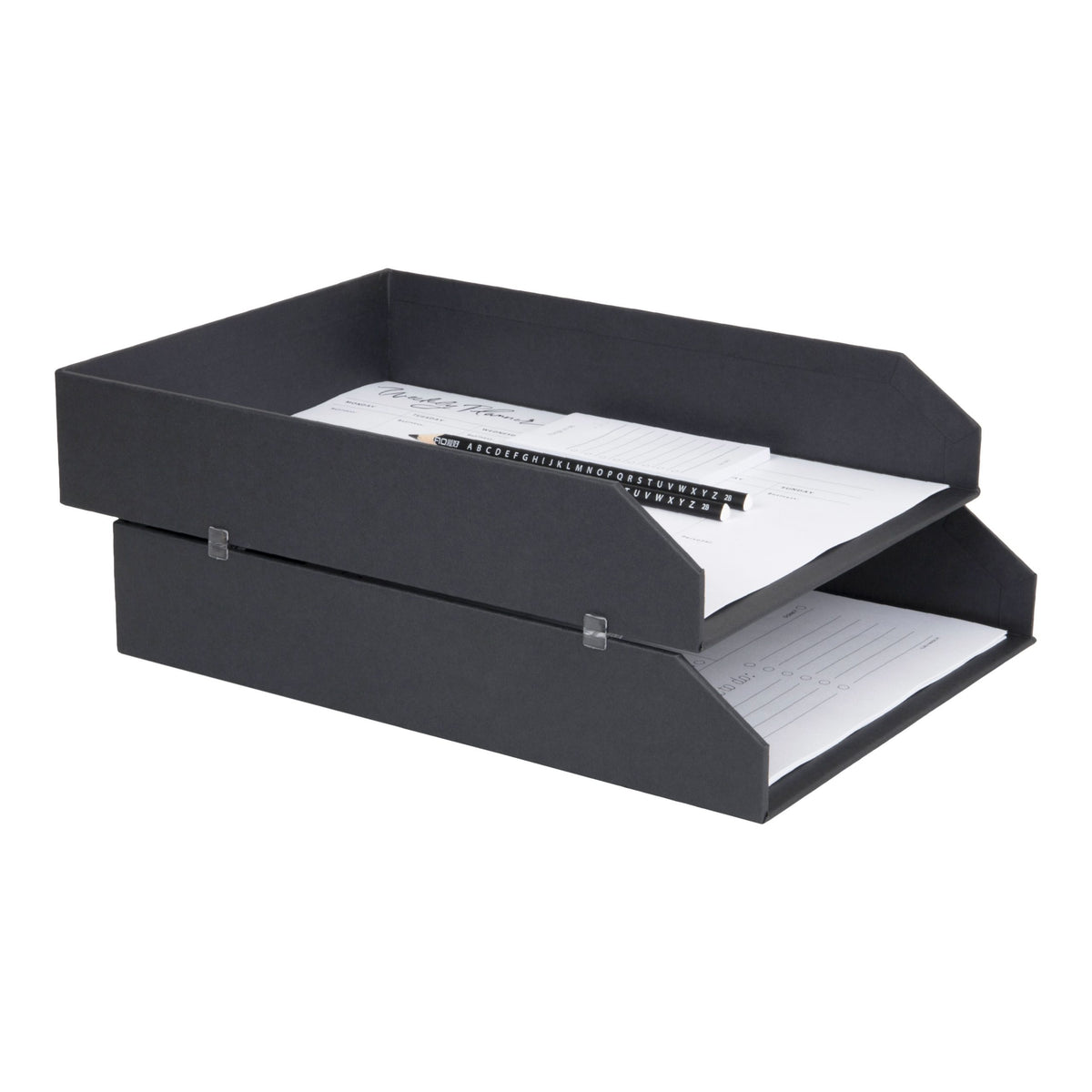 Bigso HAKAN Desktop Document Trays – Dark Grey – detail view 5
