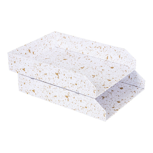 Bigso Box of Sweden – HAKAN – desktop document tray – gold
