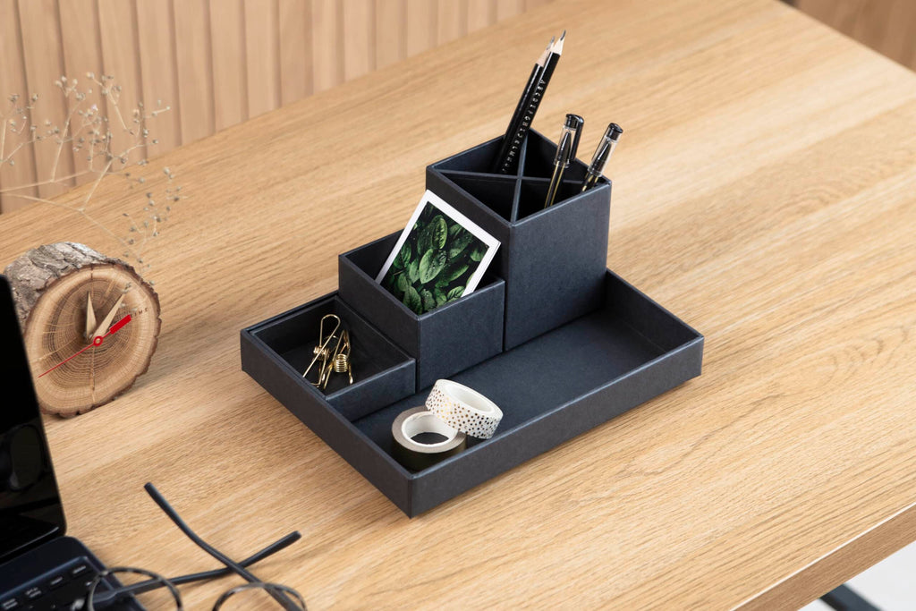 Bigso Box of Sweden – LENA – desk organizer – dark grey – detail view 4