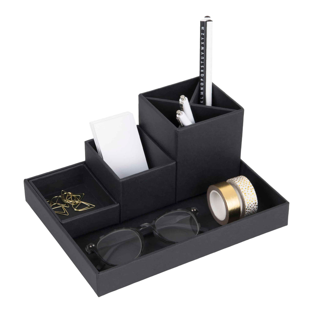 Bigso Box of Sweden – LENA – desk organizer – dark grey – detail view 2