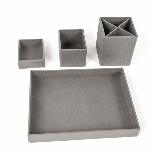 Bigso Box of Sweden – LENA – desk organizer – light grey – detail view 2