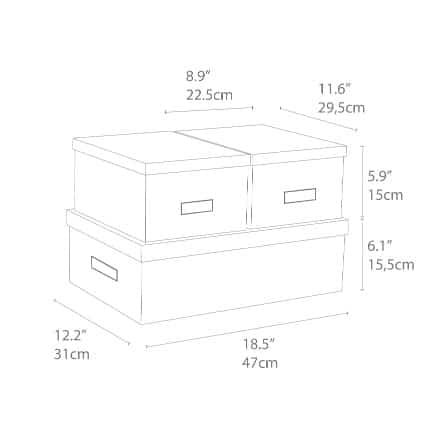 Bigso Box of Sweden – INGE – Set of 3 boxes – white – detail view 2