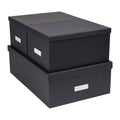 Bigso INGE Set of 3 Document Boxes – Dark Grey