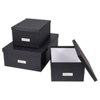 Bigso INGE Set of 3 Document Boxes – Dark Grey – detail view 3