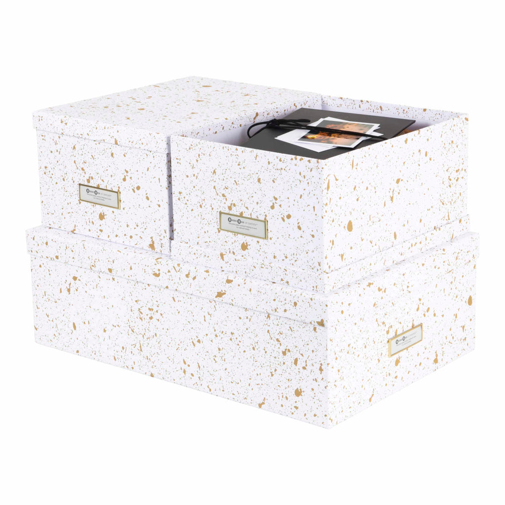 Bigso Box of Sweden – INGE – Set of 3 boxes – gold – detail view 3