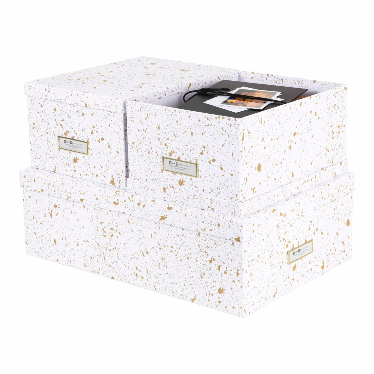Bigso Box of Sweden – INGE – Set of 3 boxes – gold – detail view 3