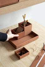 Bigso Box of Sweden – LENA – desk organizer – sienna – detail view 4