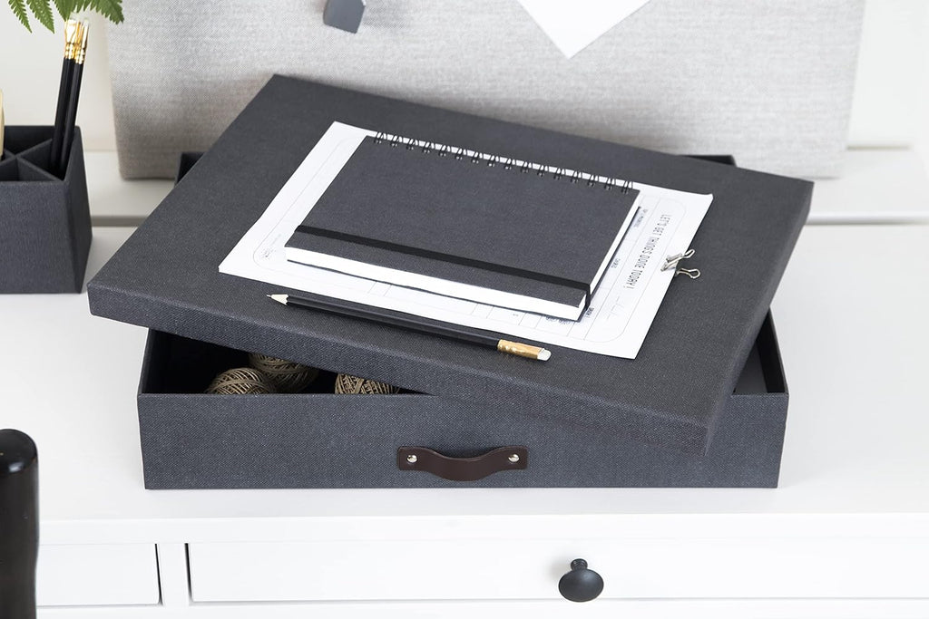 Bigso Box of Sweden – SVERKER – document box A3 – black – detail view 3