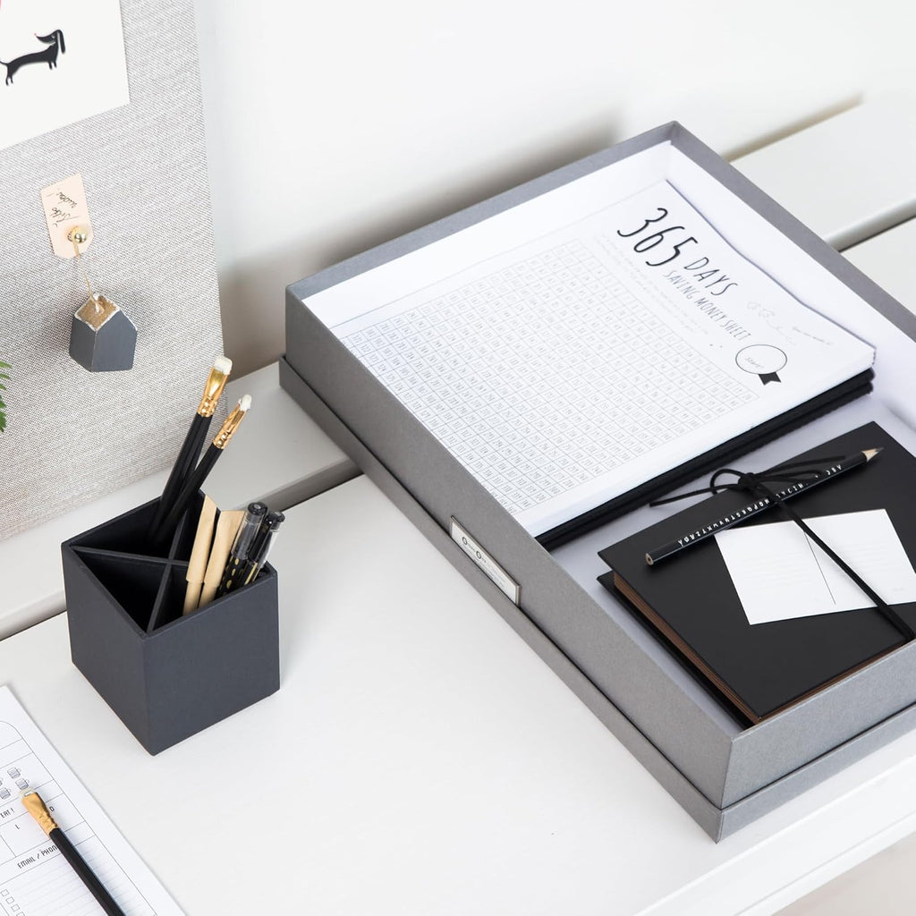 Bigso Box of Sweden – SVERKER – document box A3 – grey 541 – detail view 4