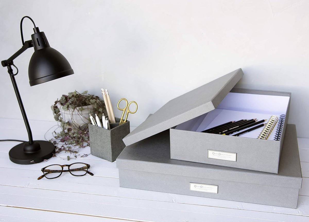 Bigso Box of Sweden – SVERKER – document box A3 – grey 541 – detail view 5