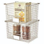 iDesign – Classico – steel basket – large, grey – 91005EU – detail view 2