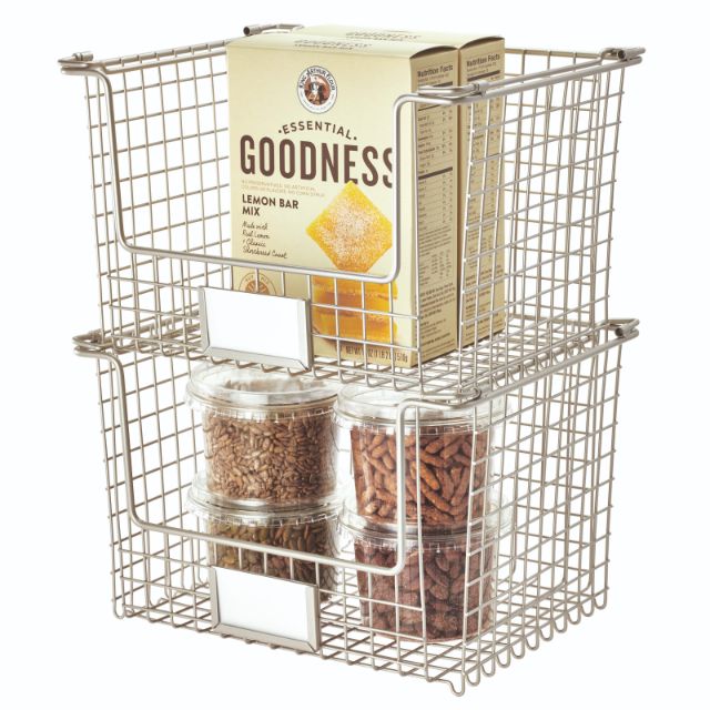 iDesign – Classico – steel basket – large, grey – 91005EU – detail view 2