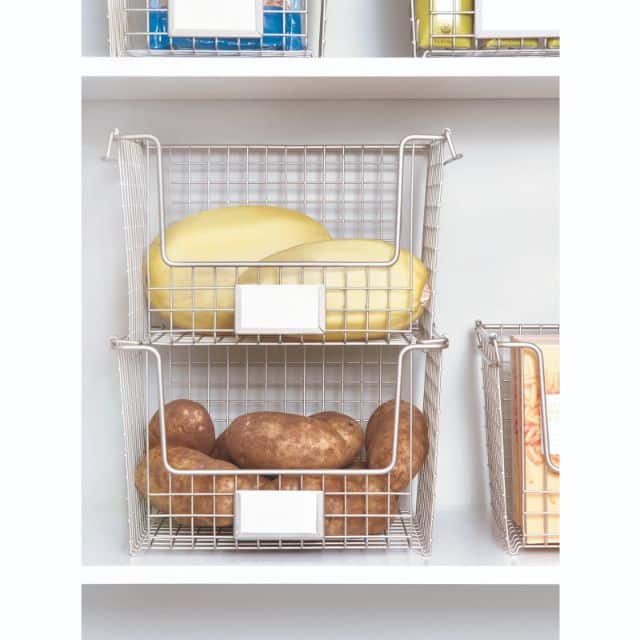 iDesign – Classico – steel basket – large, grey – 91005EU – detail view 3