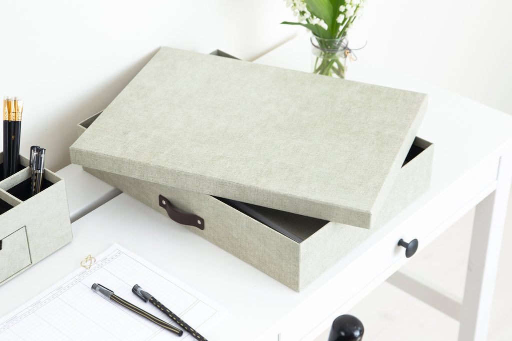 Bigso Box of Sweden – SVERKER – document box A3 – linen – detail view 8