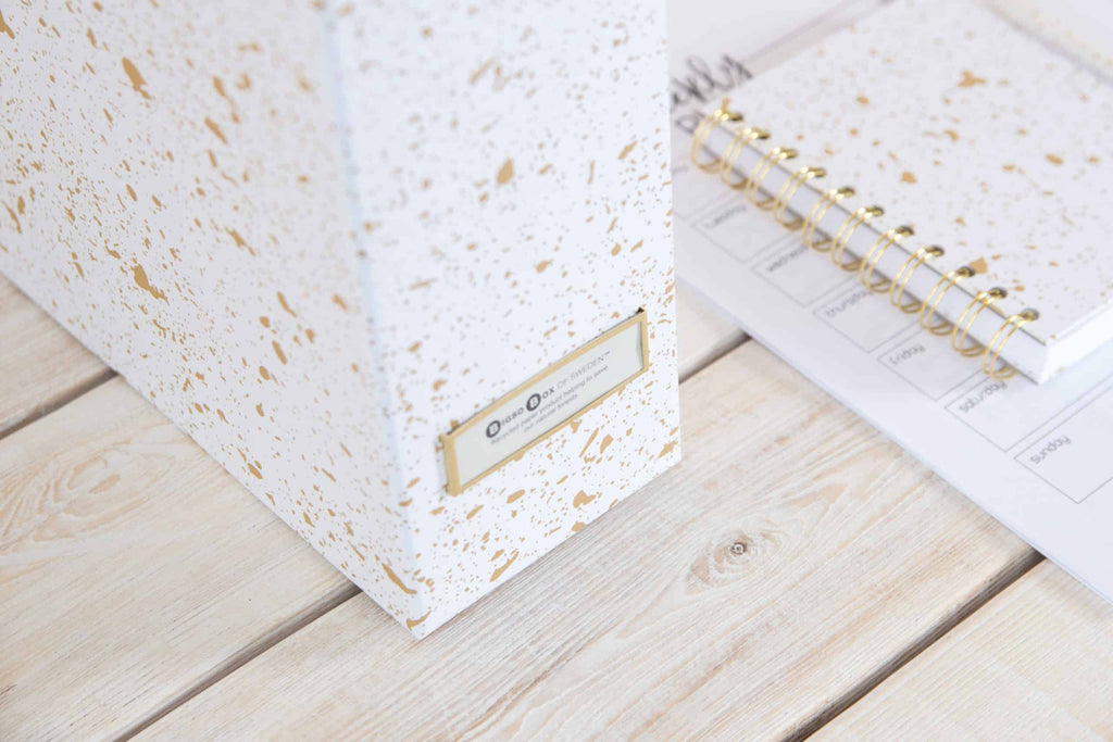 Bigso Box of Sweden – VIKTORIA – document organizer – gold – detail view 6