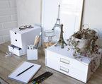 Bigso Box of Sweden – BIRGER – 2-drawer document – white – detail view 5