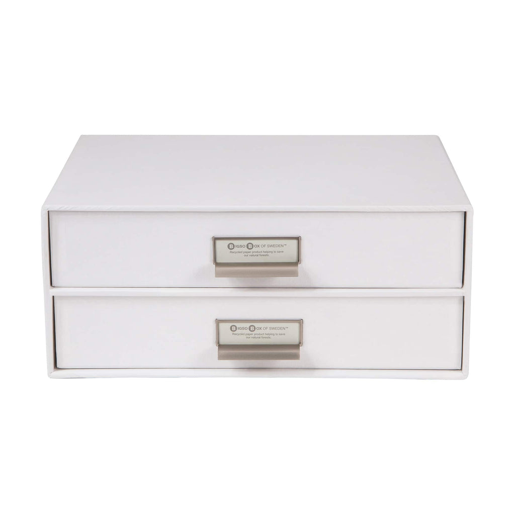 Bigso Box of Sweden – BIRGER – 2-drawer document – white – detail view 3