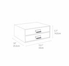 Bigso Box of Sweden – BIRGER – 2-drawer document – white – detail view 2