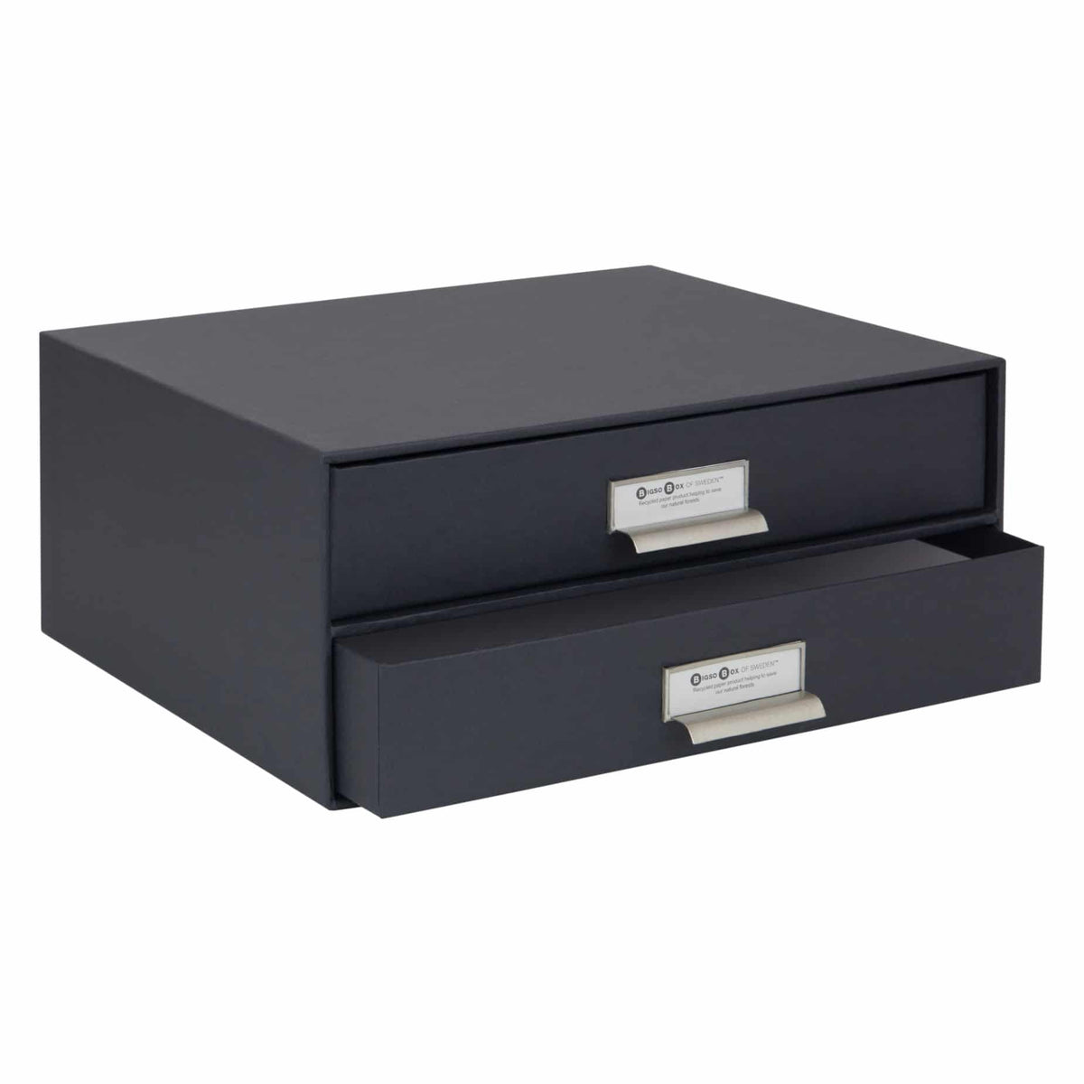 Bigso BIRGER 2-Drawer Document Box – Dark Grey – detail view 3