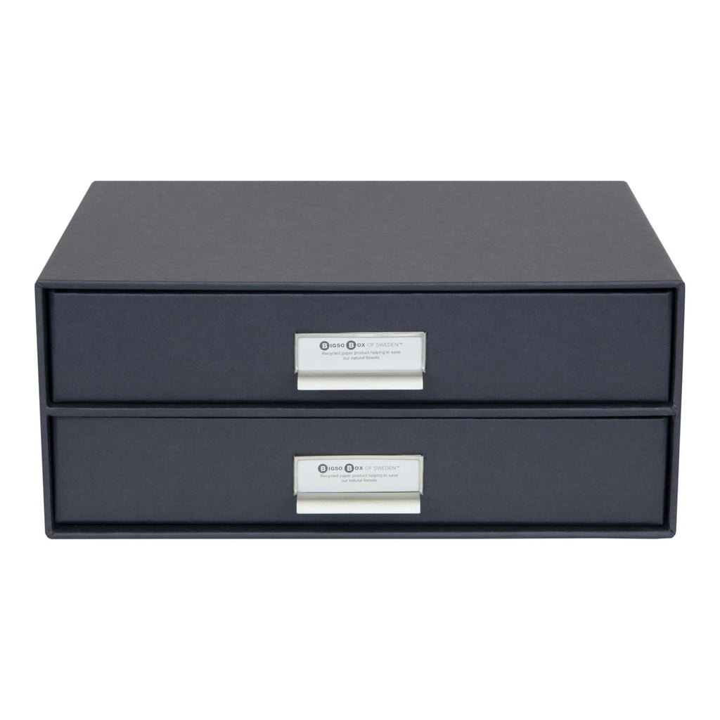 Bigso BIRGER 2-Drawer Document Box – Dark Grey – detail view 4
