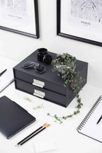 Bigso BIRGER 2-Drawer Document Box – Dark Grey – detail view 5