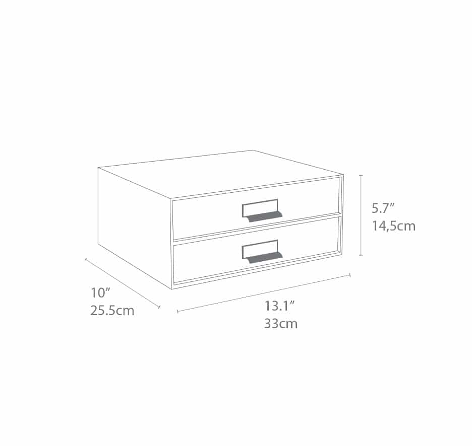 Bigso BIRGER 2-Drawer Document Box – Dark Grey – detail view 2