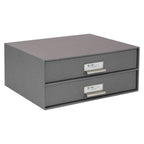 Bigso BIRGER 2-Drawer Document Box – Light Grey