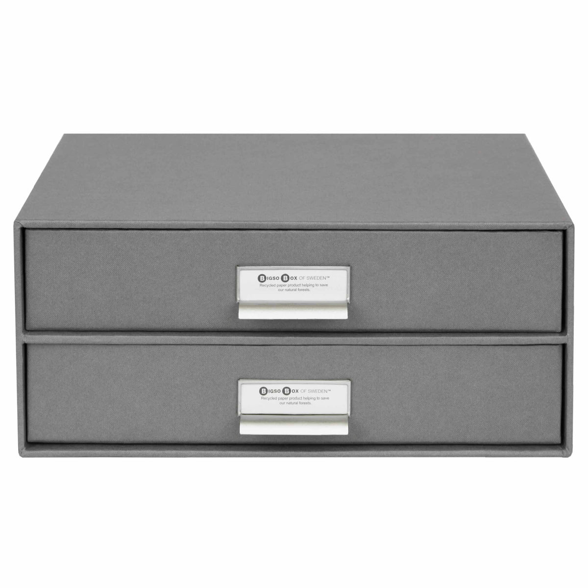 Bigso BIRGER 2-Drawer Document Box – Light Grey – detail view 4