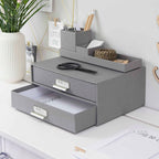 Bigso BIRGER 2-Drawer Document Box – Light Grey – detail view 5