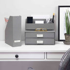 Bigso BIRGER 2-Drawer Document Box – Light Grey – detail view 6