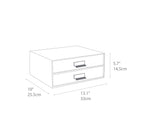 Bigso BIRGER 2-Drawer Document Box – Light Grey – detail view 2