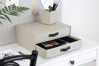 Bigso Box of Sweden – BIRGER – 2-drawer document – linen – detail view 3