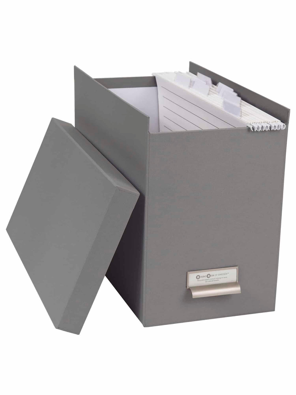 Bigso Box of Sweden – JOHAN – document box – light grey – detail view 2
