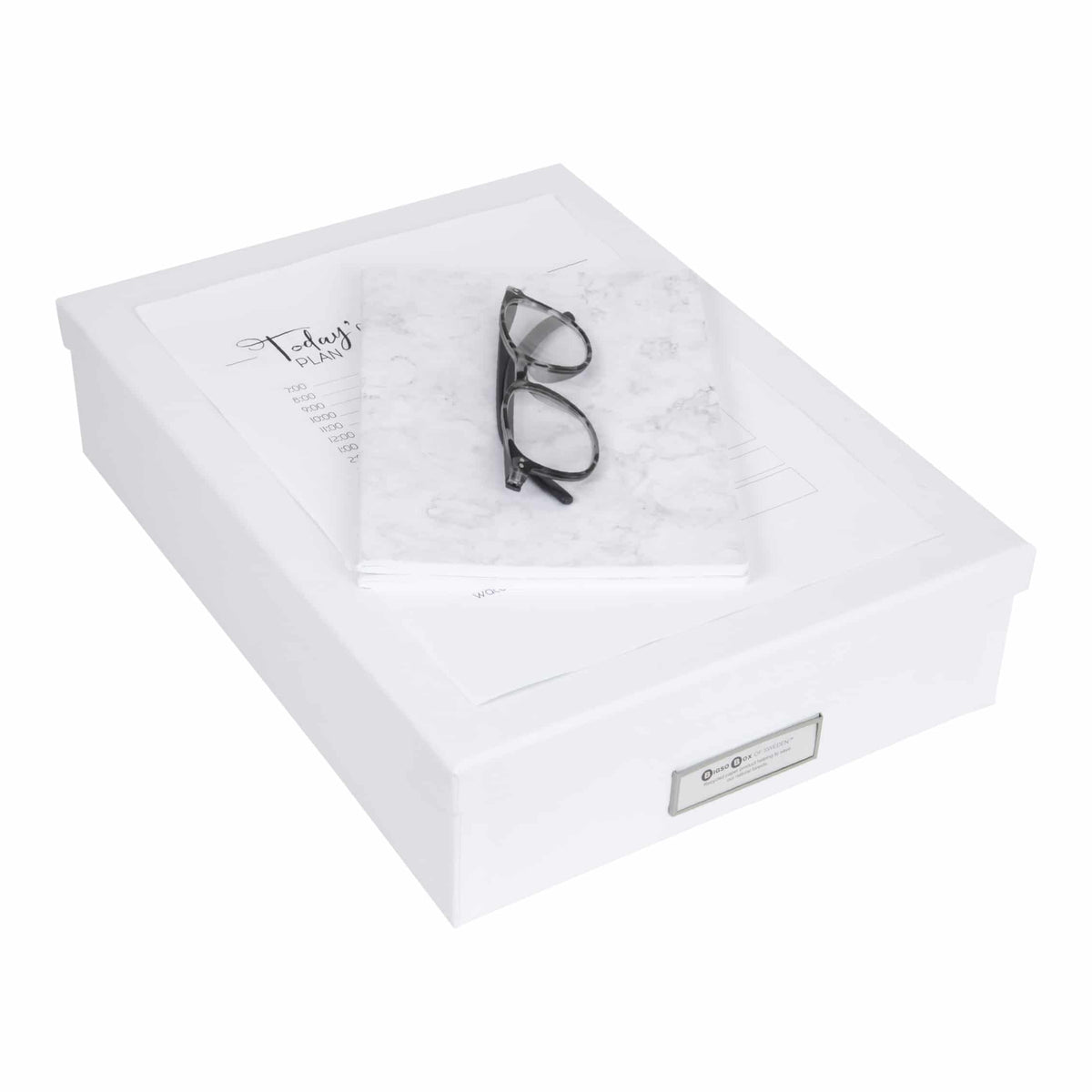 Bigso Box of Sweden – OSKAR – document box A4 – white – detail view 6