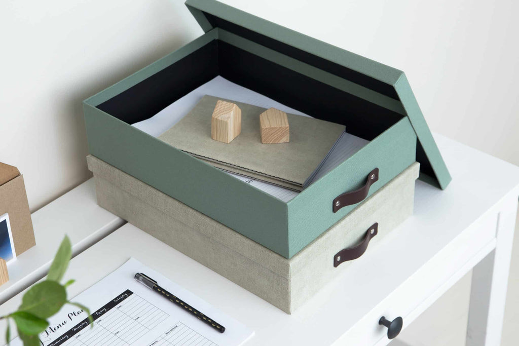 Bigso Box of Sweden – OSKAR – document box A4 – linen – detail view 5
