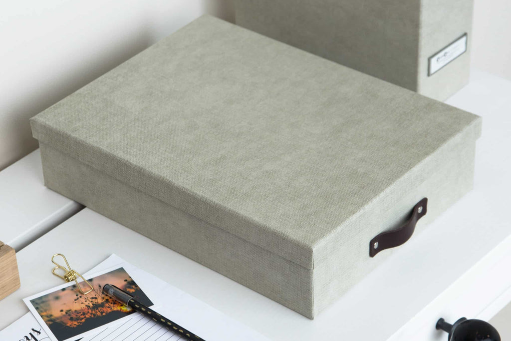 Bigso Box of Sweden – OSKAR – document box A4 – linen – detail view 3