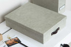 Bigso Box of Sweden – OSKAR – document box A4 – linen – detail view 3
