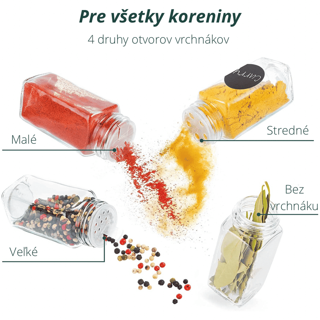 Tidies – Spice jars – Set 12/24 pcs glass spice jars – detail view 7